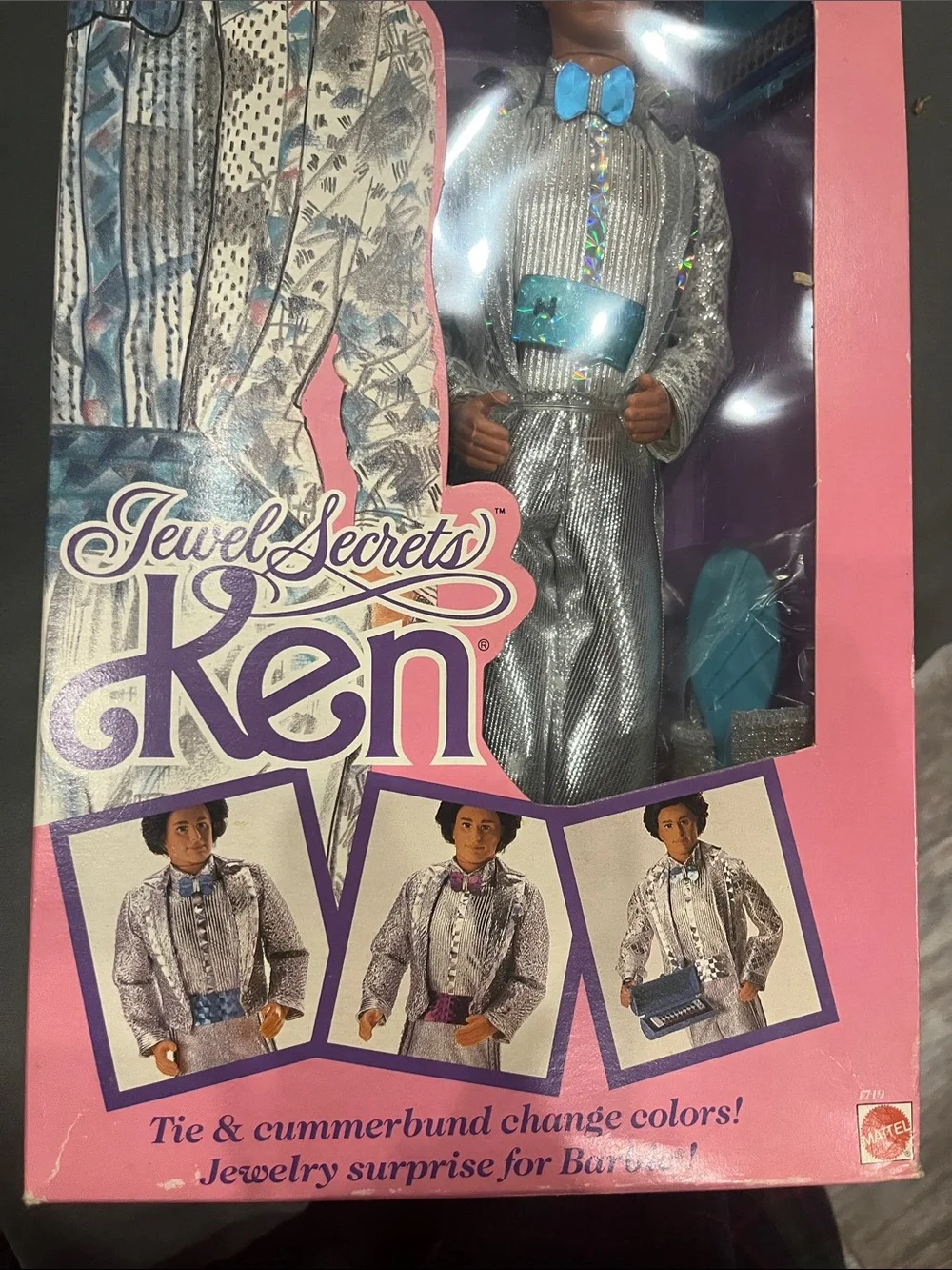 Mattel Ken in Metallic Silver Outfit with Aqua Accents